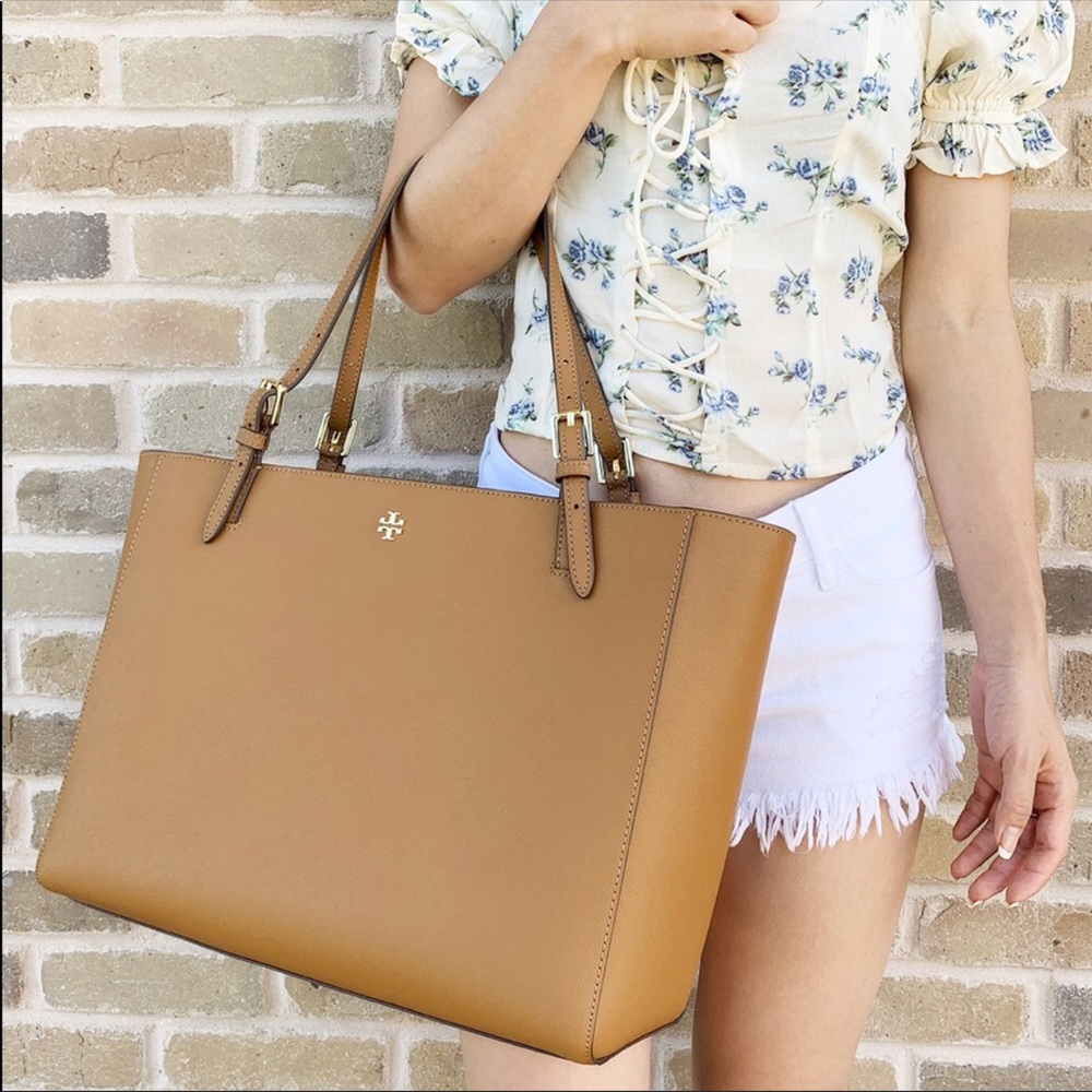 Tory Burch York Emerson large tote tiger eye - Picture 6 of 8